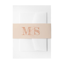 Sienna Beige Monogram Bride Groom Initialer Bröllo
