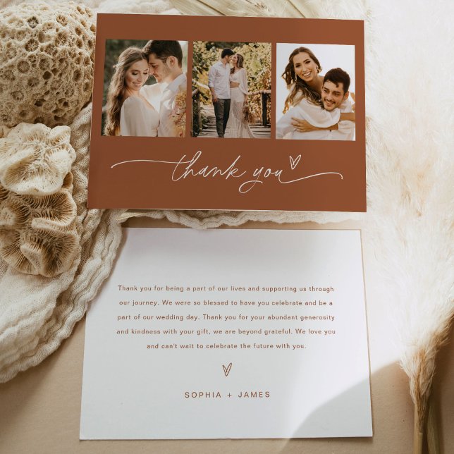 SIENNA Bohemian Photo Bröllop - tackkort Inbjudningar (Skapare uppladdad)