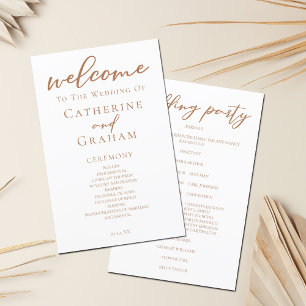 Sienna Brown Script Anpassningsbar Fall Wedding Pr