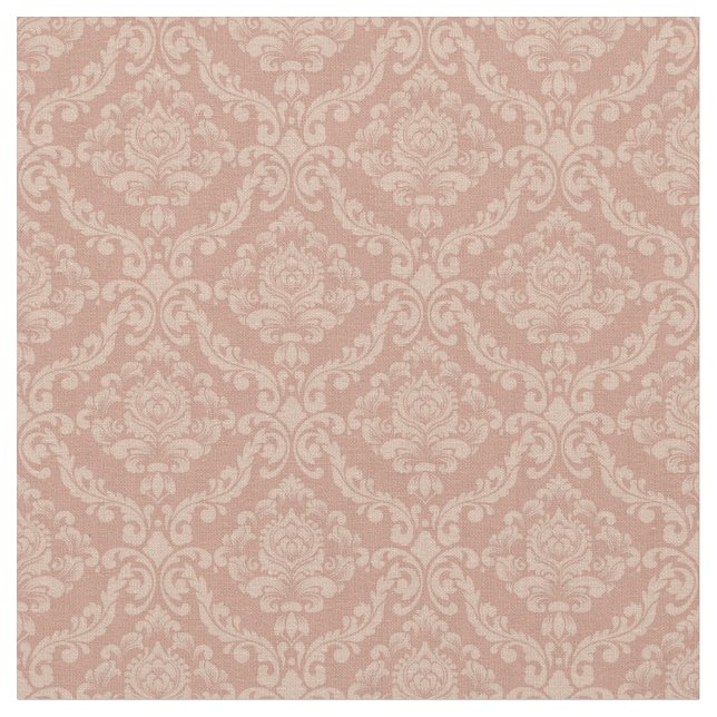 Sienna-damask Tyg (Närbild)