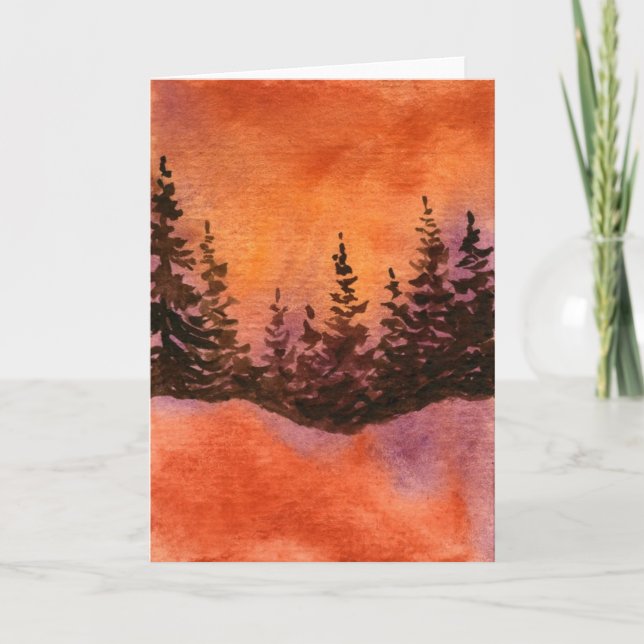 "Sienna Himlar Gräs" Land Road Greeting Card Kort (Framsida)