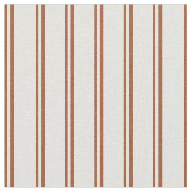 Sienna & Light Gult Stripe Mönster Tyg (Närbild)