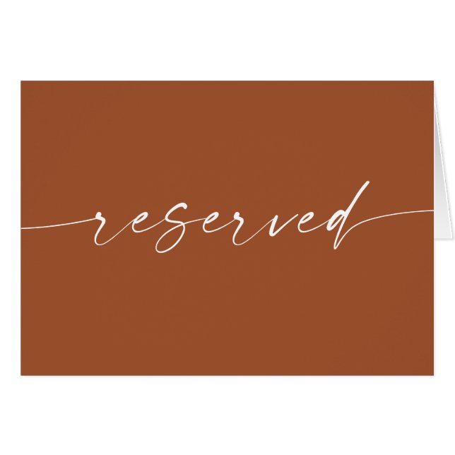 Sienna-reserverad skylt | Jordnära rustik höstbröl OBS Kort (Framsidan Horizontal)