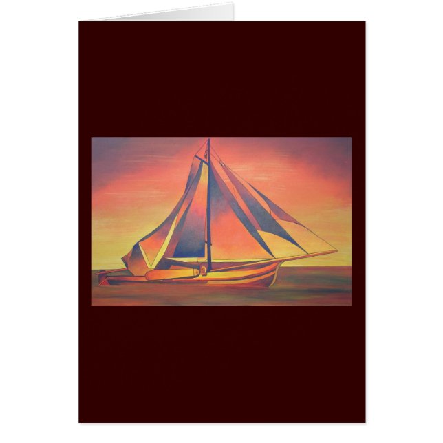 Sienna Sails vid solnedgång Hälsningskort (Framsidan)