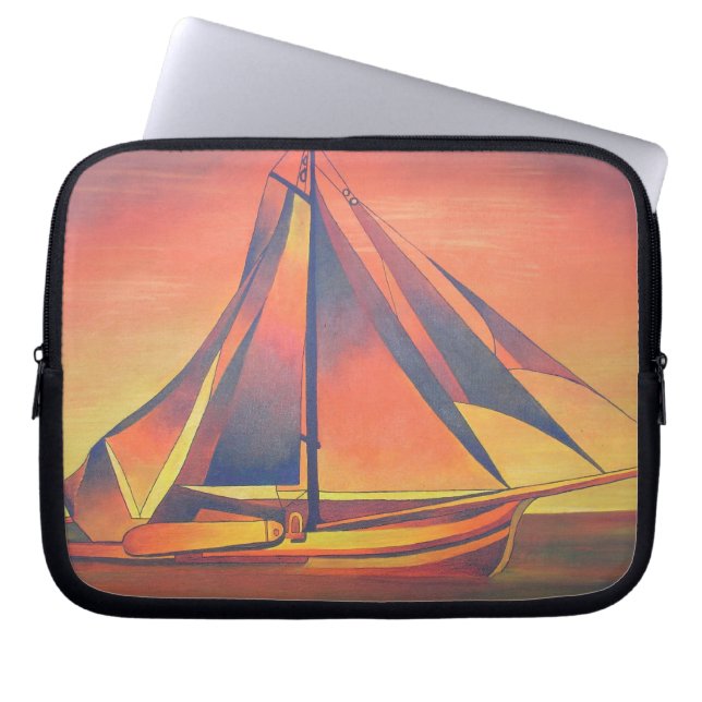 Sienna Sails vid solnedgång Laptop Sleeve (Framsidan)