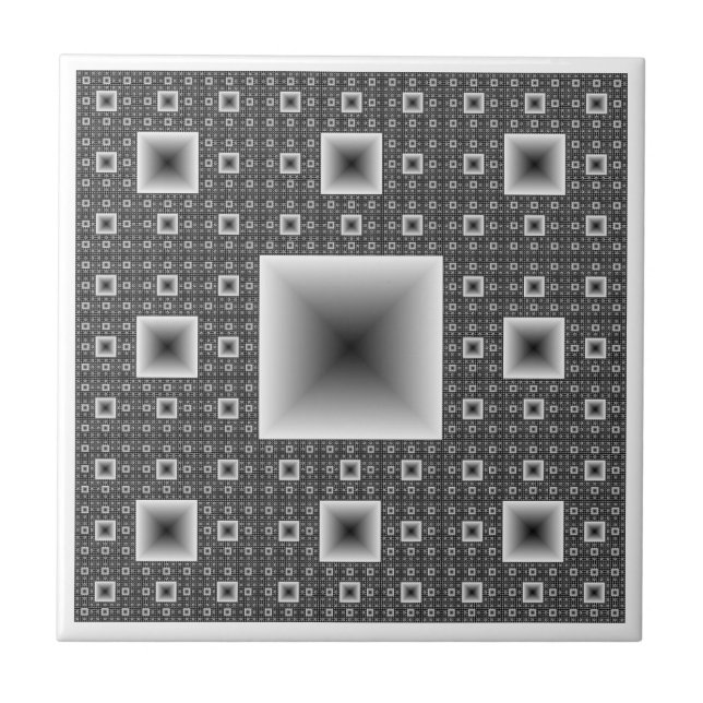 Sierpiński mattar fractal kakelplatta (Framsidan)