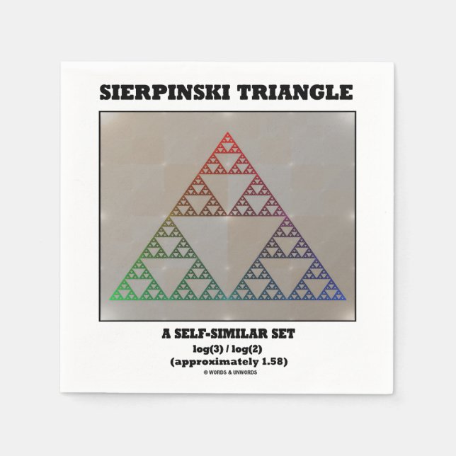 Sierpinski-triangel (Fractal Self-like Set) Pappersservett (Framsidan)