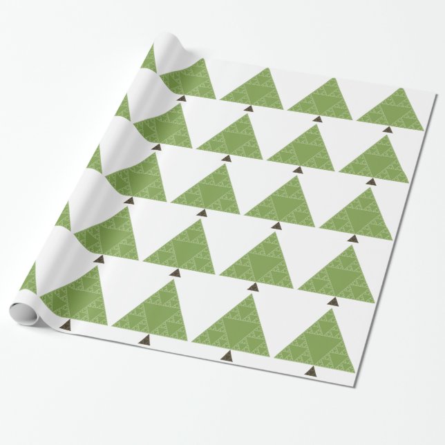 Sierpinski triangelträd presentpapper (Utrullad)