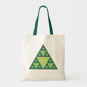 Sierpinski Triangle in shades of Grönt Tygkasse
