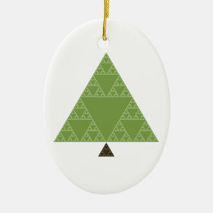Sierpinski Triangle Träd Julgransprydnad Keramik