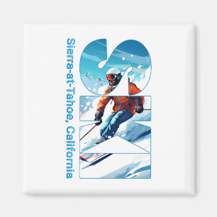 Sierra-at-tahoe Coola Skiing Vacation Ski utomhus  Magnet