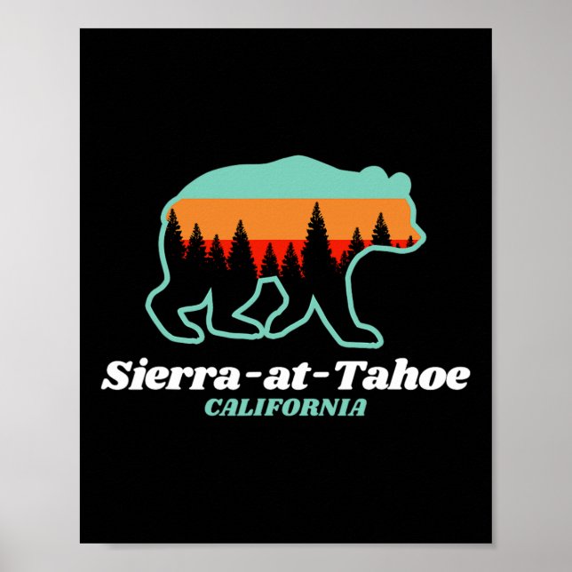 Sierra-at-tahoe Skiing Snowboarding California Bea Poster (Framsidan)