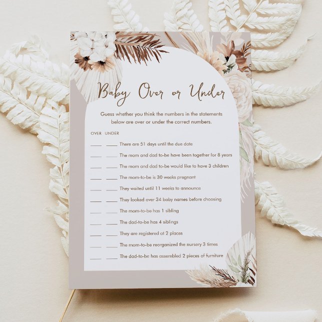 SIERRA Baby över eller under spelkortet för babysk Inbjudningar (Skapare uppladdad)