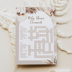 SIERRA Bohemian Baby Shower Crossword-spelkort Inbjudningar
