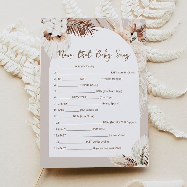 SIERRA Bohemian Namn som spelkortet Baby Sång Inbjudningar (Skapare uppladdad)