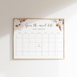 SIERRA Boho gissar ankomstdatumet Baby Game 16 x 2 Poster