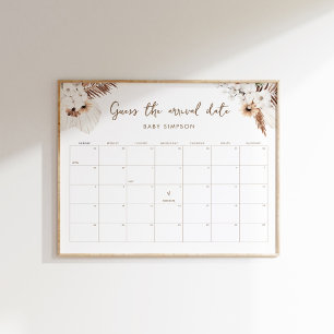 SIERRA Boho gissar ankomstdatumet Baby Game 16 x 2 Poster