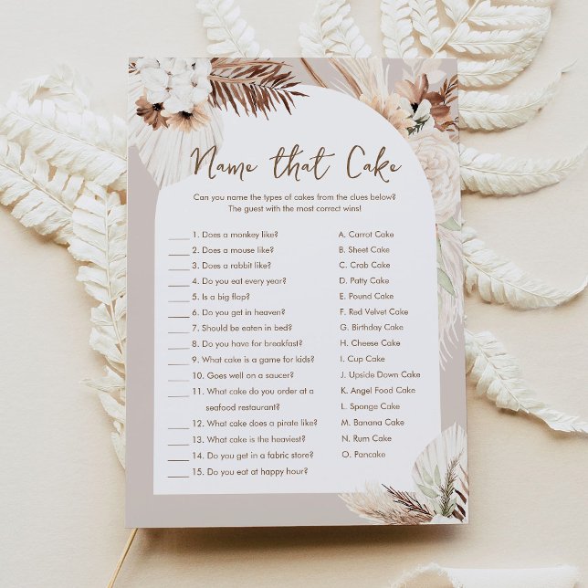 SIERRA Boho Namn som kör Möhippans spelkort Inbjudningar (Skapare uppladdad)