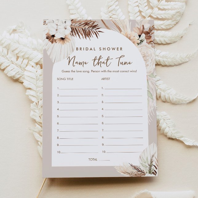 SIERRA Boho Namn som trimmar Möhippan Inbjudningar (Skapare uppladdad)