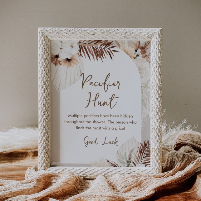 SIERRA Boho Nappar Hunt Baby Shower Game Sign Poster (Skapare uppladdad)