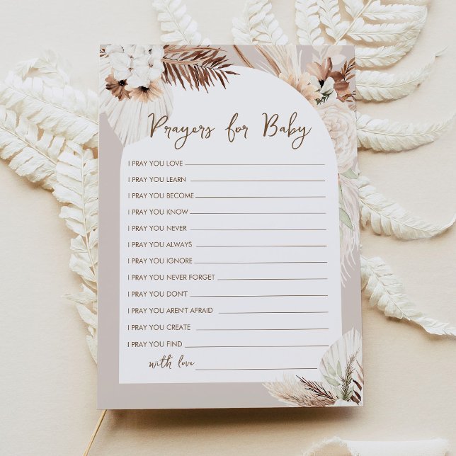 SIERRA Boho Prayers for Baby Shower Adapter Inbjudningar (Skapare uppladdad)