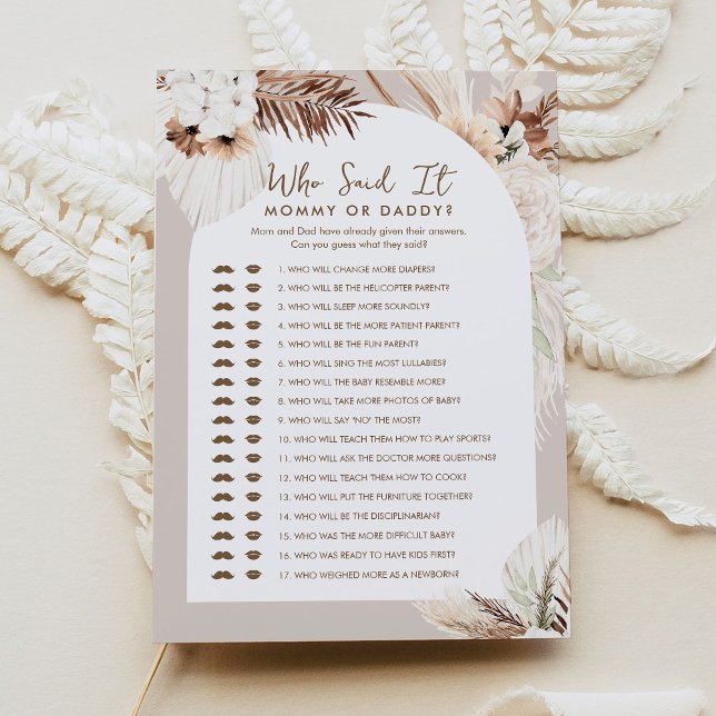 SIERRA Boho som sa att det var Mamma pappa Baby Ga Inbjudningar (Skapare uppladdad)