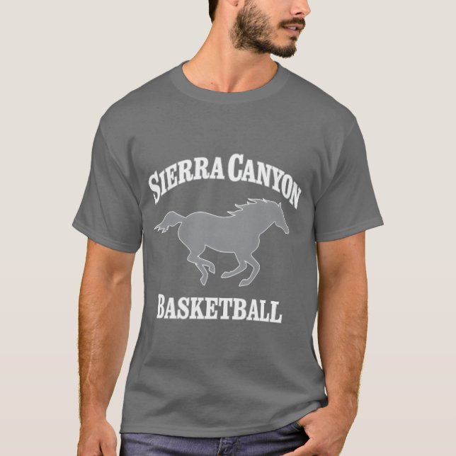 Sierra Canyon Baetball with Horse Girl T Shirt (Framsida)