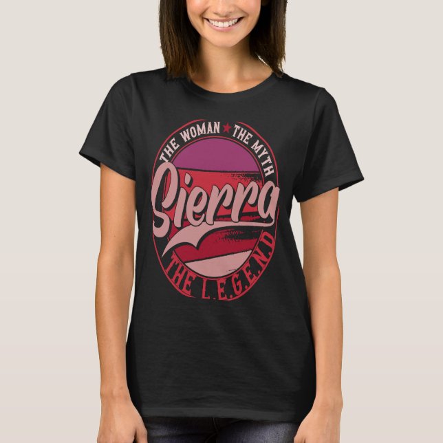 Sierra Dam i Myth the Legend T Shirt (Framsida)