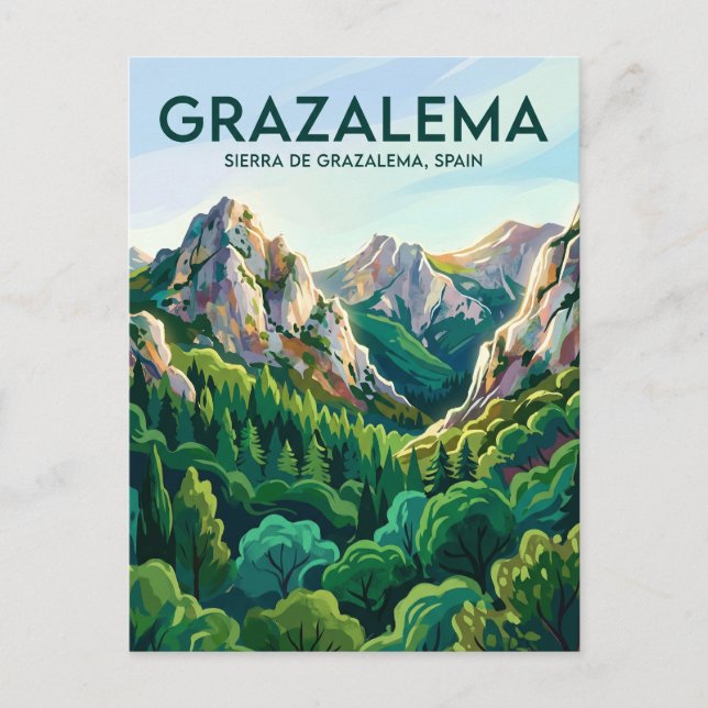 Sierra de Grazalema Spanien Vykort (Framsida)