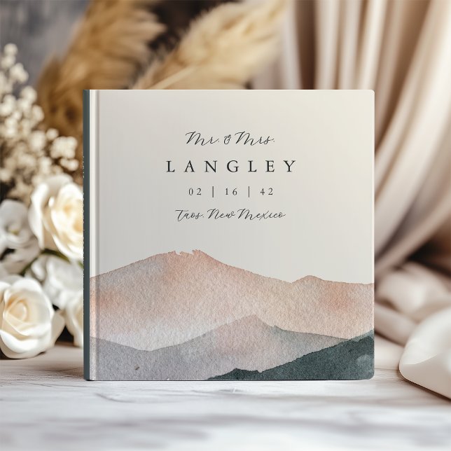 Sierra Dusk | Desert Mountain Sunset Bröllop Gästböcker (Skapare uppladdad)