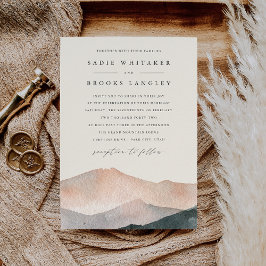 Sierra Dusk | Rustic Southwest Mountain Bröllop Inbjudningar