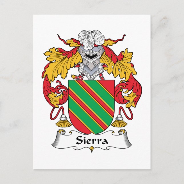 Sierra Family Crest Vykort (Framsida)