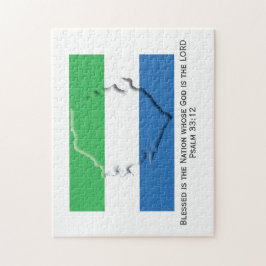 SIERRA LEONE | Blad nation | LEONEAN FLAGGA Pussel