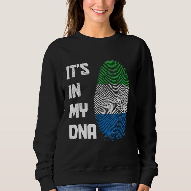 Sierra Leone Det är i mitt DNA-Flagga afrikanskt T Shirt (Framsida)