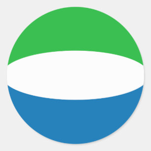 Sierra Leone Fisheye Flag Klistermärke