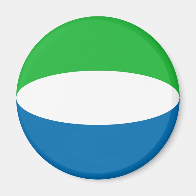 Sierra Leone Fisheye Flagga Magnet (Framsidan)