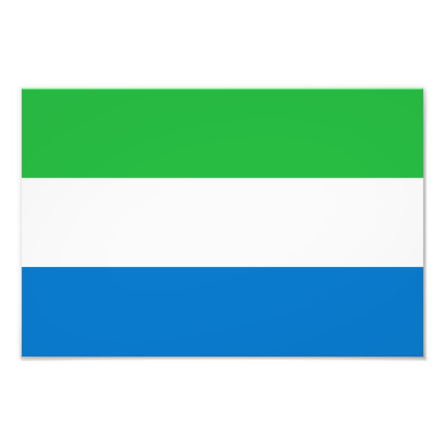 Sierra Leone Flag Fototryck (Framsidan)