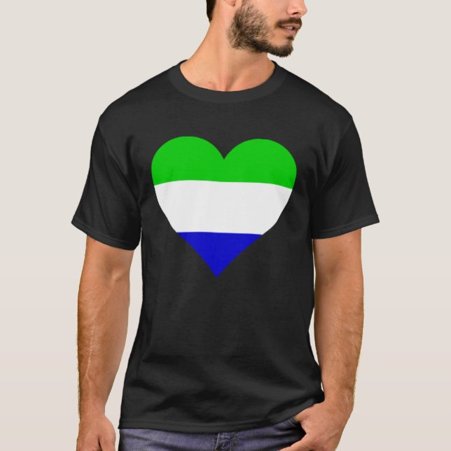 Sierra Leone Flag Heart Sierra Leone Gifts Love Si T Shirt (Framsida)