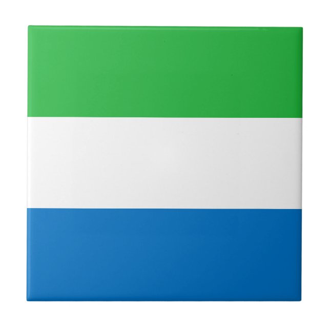 Sierra Leone Flag Kakelplatta (Framsidan)