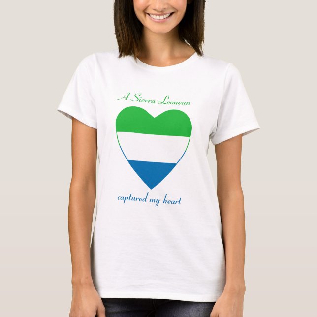 Sierra Leone Flag Söt T-Shirt (Framsida)