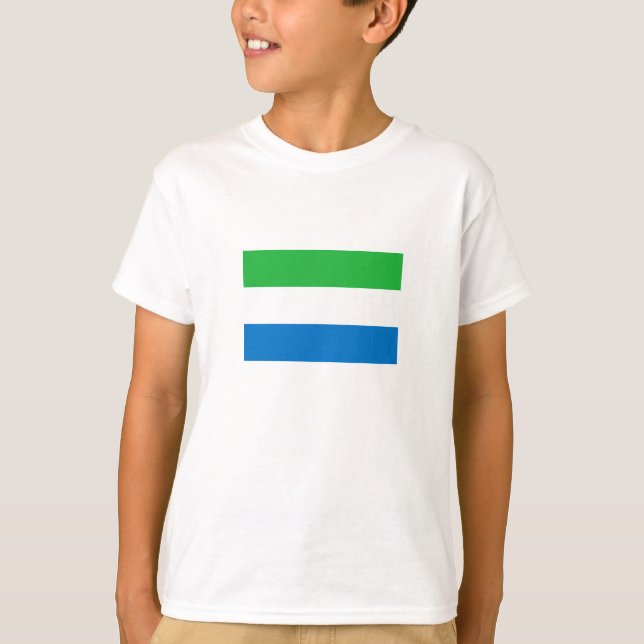 Sierra Leone Flag T Shirt (Framsida)