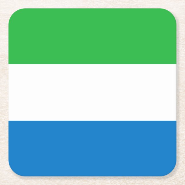 Sierra Leone Flag Underlägg Papper Kvadrat (Framsidan)