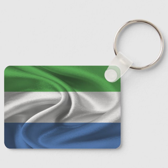 Sierra Leone Flagg Nyckelring (Framsida)