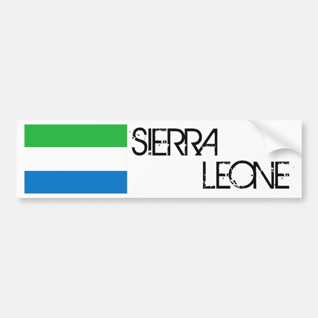 Sierra Leone flagga Bildekal (Framsidan)