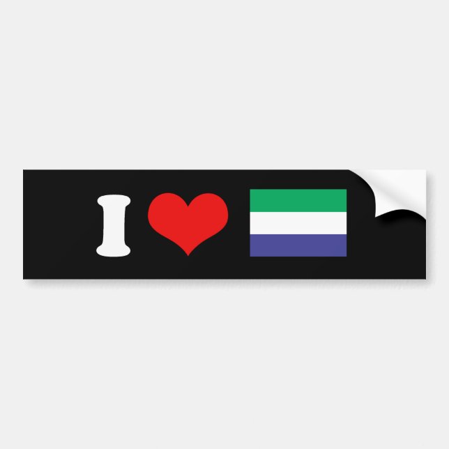 Sierra Leone flagga Bildekal (Framsidan)