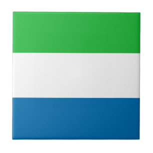 Sierra Leone Flagga Ceramic Tile Kakelplatta