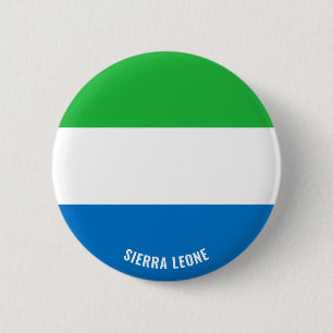 Sierra Leone Flagga Charming Patriotic Button Knapp