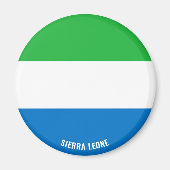 Sierra Leone Flagga Charming Patriotic Magnet (Framsidan)