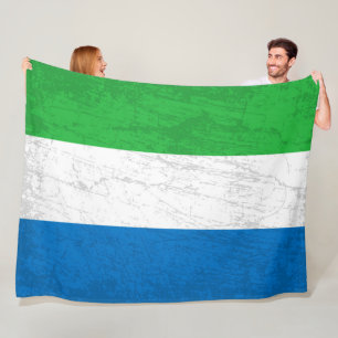 Sierra Leone Flagga - ett teaterbruk av siera leon Fleecefilt