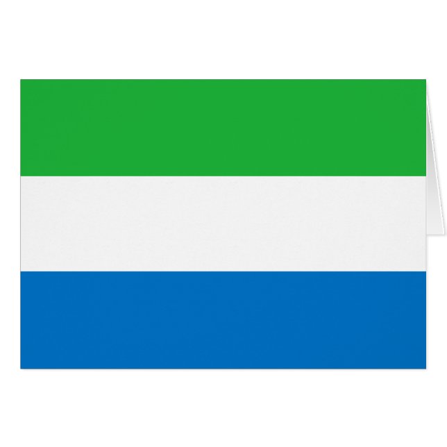 Sierra Leone-flagga Hälsningskort (Framsidan Horizontal)